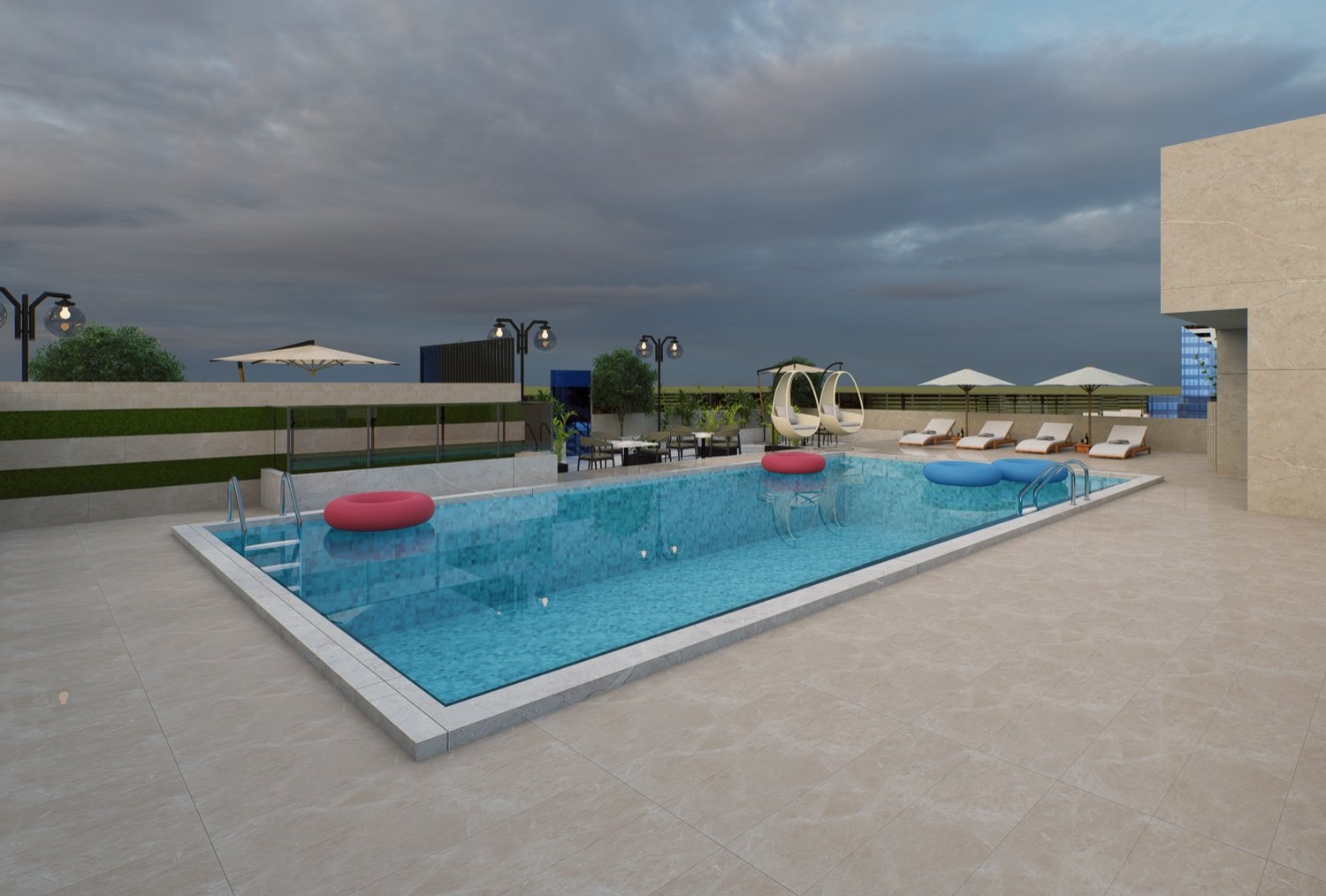 Rooftop swimming pool