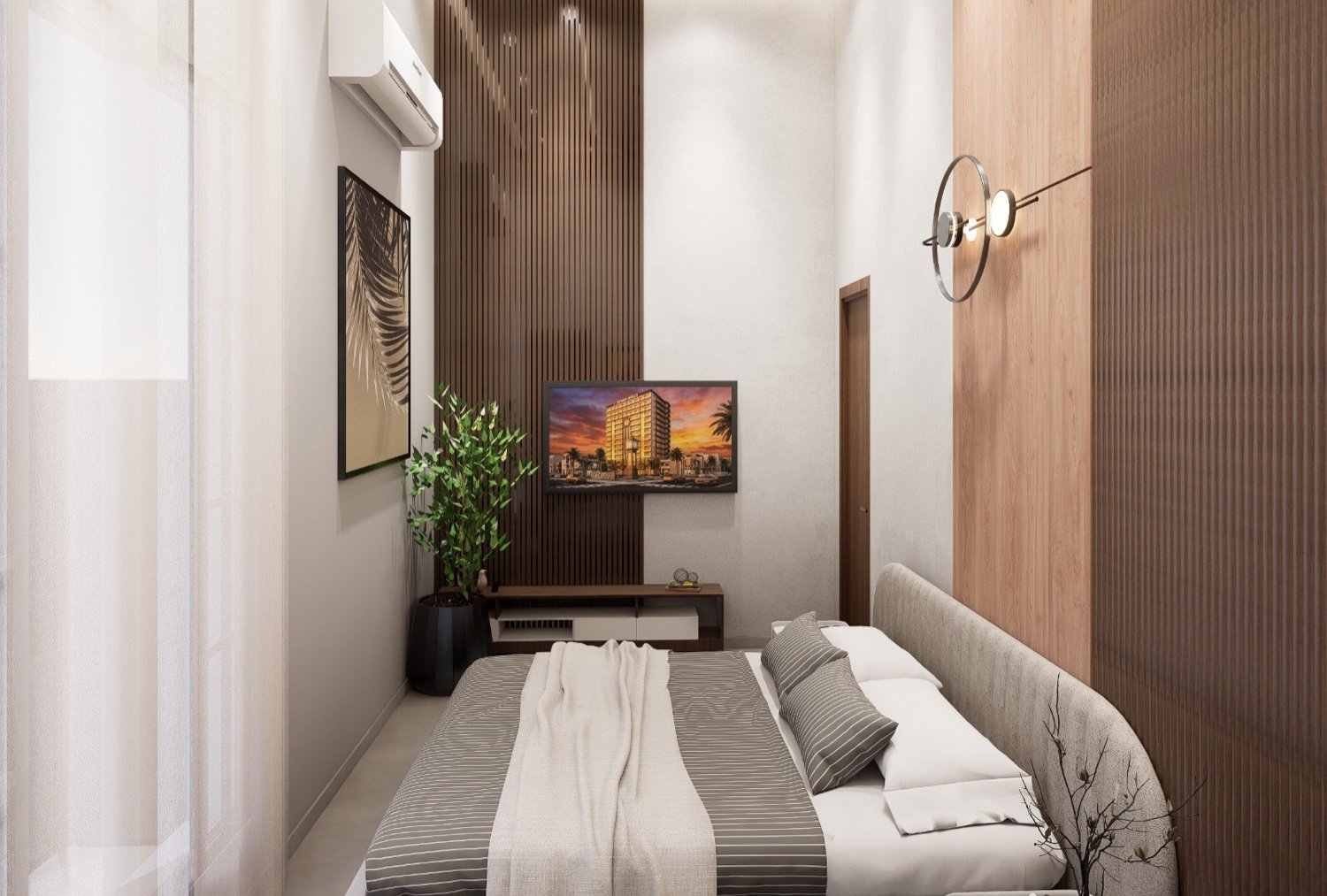 Furnished bedroom